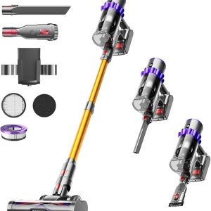 Zeronyxa Vacuum Cleaner, 580W 48KPA 65Mins Self-Standing Vacuum Cleaners for Home