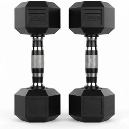 Zeronyxa Hex Dumbbell Set Solid Cast Iron Free Weights for Home Gym